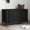 vidaXL Banc de rangement noir 80x42,5x50 cm bois d'ing&eacute;nierie