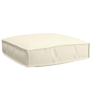 vidaXL Coussin Cr&egrave;me 60 x 60 x 12 cm Tissu Oxford