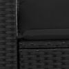 vidaXL Canapé de jardin avec coussins 2 places noir résine tressée