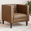 vidaXL Fauteuil Chesterfield marron similicuir