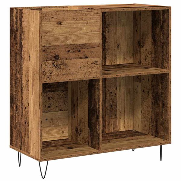 vidaXL Meuble &agrave; vinyles Bois ancien 85 x 38 x 89 cm Bois d'ing&eacute;nierie