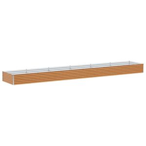 vidaXL Jardini&egrave;re sur&eacute;lev&eacute;e 582 x 100 x 36 cm Acier galvanis&eacute;