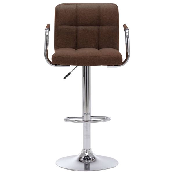 vidaXL Chaises de bar lot de 2 marron tissu