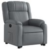 vidaXL Fauteuil inclinable Gris Similicuir
