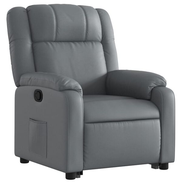 vidaXL Fauteuil inclinable Gris Similicuir