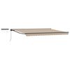 vidaXL Auvent r&eacute;tractable &eacute;lectrique Beige et Anthracite 4 &times; 3,5 m