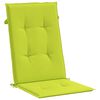 vidaXL Coussins de chaise de jardin &agrave; dossier haut lot de 6 vert vif
