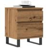 vidaXL Table de chevet ch&ecirc;ne artisanal 40x35x50 cm bois d&rsquo;ing&eacute;nierie