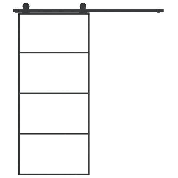 vidaXL Porte coulissante avec kit de quincaillerie 90x205 cm Verre ESG