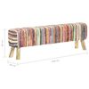 vidaXL Banc 160 cm Multicolore Tissu chindi