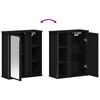 vidaXL Armoire murale de salle de bain miroir chêne noir 50x21x60 cm