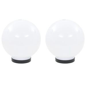 vidaXL Lampe &agrave; LED sous forme de boule 2 pcs Sph&eacute;rique 20 cm PMMA