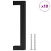 vidaXL Poign&eacute;es d'armoire 10 pcs noir 128 mm acier inoxydable