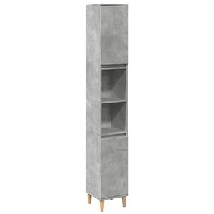 vidaXL Armoire de salle de bain gris b&eacute;ton 30x30x190 cm