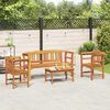 vidaXL Ensemble de salon Rose de jardin 4 pcs Bois d'Acacia Massif