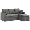 vidaXL Canap&eacute; Gris fonc&eacute; 178 x 134 x 80 cm Velours