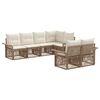 vidaXL Ensemble de canap&eacute; de jardin 7 pc 7-Nombre de places Beige