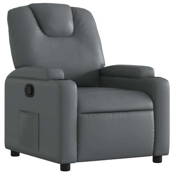 vidaXL Fauteuil inclinable gris similicuir