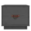 vidaXL Table de chevet Gris 40x34x35 cm Bois de pin solide