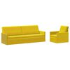 vidaXL Ensemble de Canap&eacute;s 2 pc 4 place Jaune 220 x 81 x 82 cm