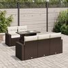 vidaXL Salon de jardin avec coussins 6 pcs marron r&eacute;sine tress&eacute;e