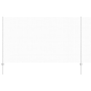 vidaXL Cl&ocirc;ture en fil soud&eacute; avec poteaux 10 x 1,4 m Acier galvanis&eacute;