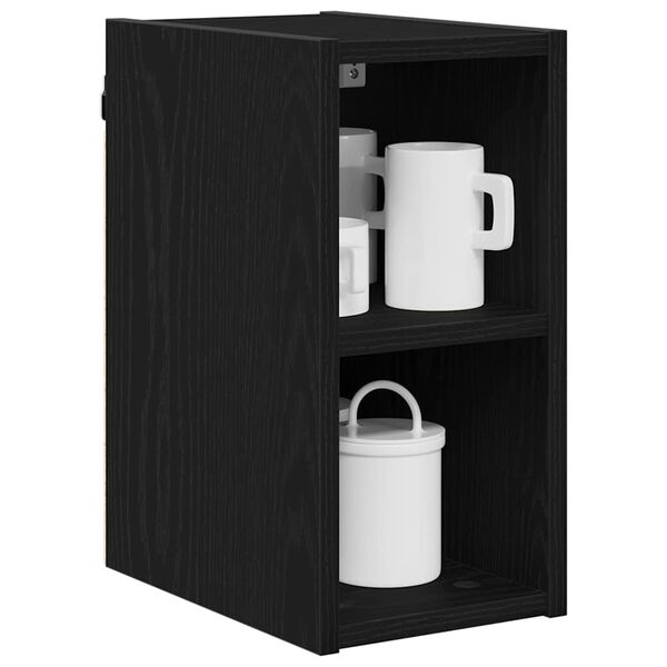 vidaXL Armoire suspendue avec stockage Ch&ecirc;ne noir 20 x 29,5 x 40 cm