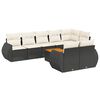 vidaXL Salon de jardin 9 pcs avec coussins noir r&eacute;sine tress&eacute;e