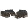 vidaXL Ensemble de canap&eacute; de jardin 13 pcs Gris polyrotin