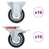 vidaXL 32 pcs Roulettes 75 mm