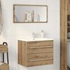 vidaXL Armoire lavabo de salle de bain chêne artisanal bois ingénierie