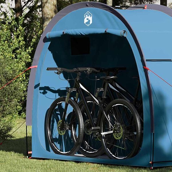 vidaXL Tente de rangement pour v&eacute;los avec toit Bleu 210 x 90 x 174 cm