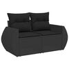 vidaXL Ensemble de canap&eacute; de jardin avec coussin 12 pcs Noir