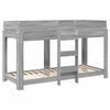 vidaXL Lit Superpos&eacute; pour Enfants avec matelas Gris Sonoma 80 x 190 cm