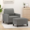 vidaXL Fauteuil avec repose-pied Gris fonc&eacute; 60 cm Tissu