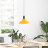 vidaXL Lampe suspendue réglable hauteur E27 jaune brillant Ø31cm métal