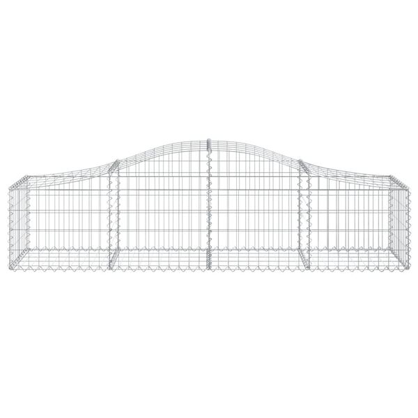 vidaXL Paniers à gabions arqués 18 pcs 200x50x40/60 cm fer galvanisé