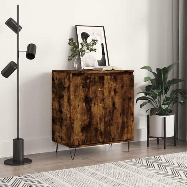 vidaXL Buffet Chêne fumé 60x35x70 cm Bois d'ingénierie