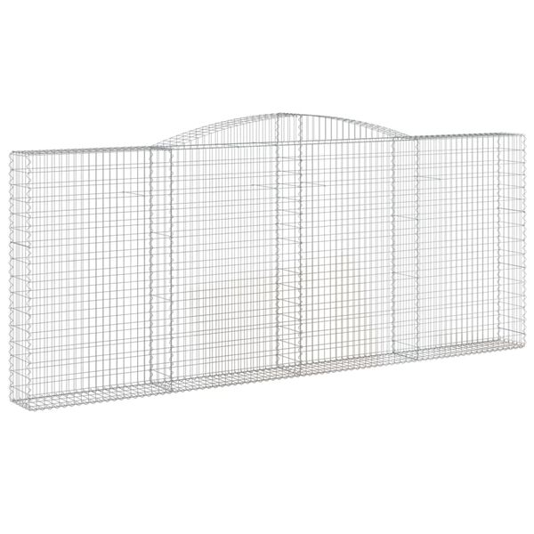 vidaXL Paniers à gabions arqués 3 pcs 400x30x160/180 cm Fer galvanisé