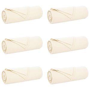 vidaXL Couvertures &agrave; jeter 6 pc Cr&egrave;me 210 x 140 cm 2.48 kg Polaire