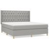 vidaXL Sommier &agrave; lattes de lit avec matelas Gris clair 160x200cm Tissu
