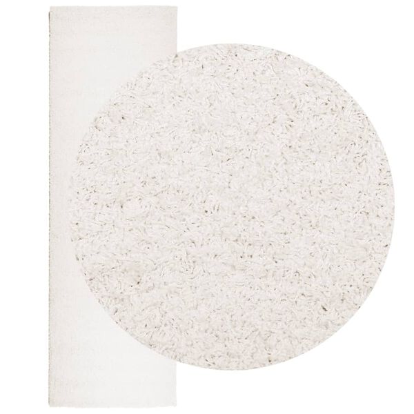 vidaXL Tapis shaggy PAMPLONA poils longs moderne cr&egrave;me 80x250 cm