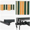 vidaXL Auvent R&eacute;tractable Vert et jaune 400 &times; 300 cm