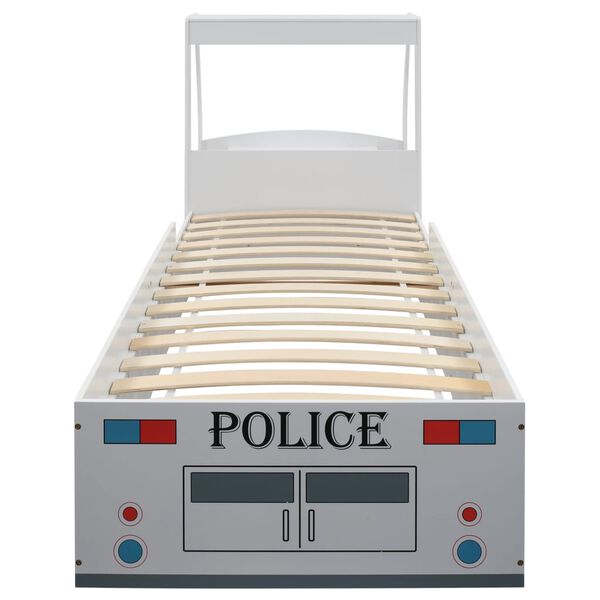 vidaXL Lit voiture de police avec bureau pour enfants 90 x 200 cm