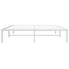 vidaXL Cadre de lit m&eacute;tal sans matelas blanc 160x200 cm