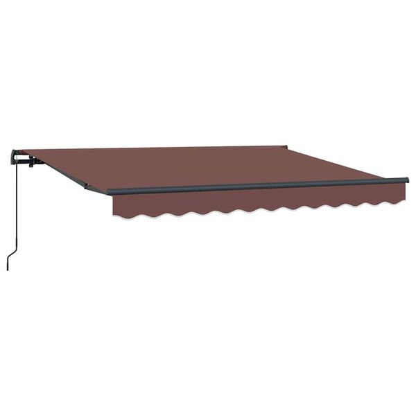 vidaXL Auvent R&eacute;tractable Marron 350 x 200 cm tissu