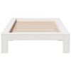 vidaXL Cadre de lit sans matelas blanc 75x190 cm bois de pin massif