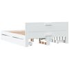 vidaXL Cadre de lit avec tête de lit sans matelas blanc 150x200 cm