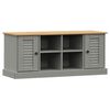 vidaXL Banc &agrave; chaussures VIGO gris 106x35x45 cm bois massif de pin