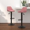 vidaXL Tabourets de bar lot de 2 rose velours
